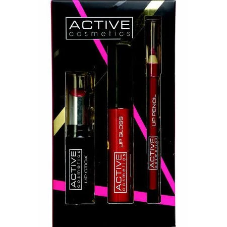 Active Cosmetics Pucker Up Lip Confezione Regalo 28g Rossetto + 7.4ml Lucidalabbra + 1.08g Matita Labbra 3 Active Cosmetics Pucker Up Lip Confezione Regalo 28g Rossetto + 7.4ml Lucidalabbra + 1.08g Matita Labbra