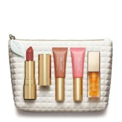 Clarins - My Sparkling Lips Collection Confezione Regalo 2 X 5 Ml Instant Light Lip Perfector + 7 Ml Instant Light Lip Comfort Olio + 3.5 G Joli Rouge Rossetto + Borsa