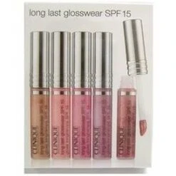 Clinique Long Last Glosswear SPF15 Confezione Regalo 5 Gloss (Sunset + Air Kiss + Kissyfit + Fireberry + Mystic)